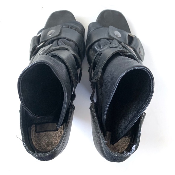 Dolce Vita Leather Buckle Wedge Heels - Picture 3 of 8